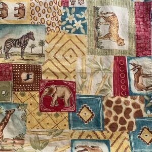 Vintage Avon Home Lot Of 9 African Animal Print 100% Cotton Napkins 16 3/4”